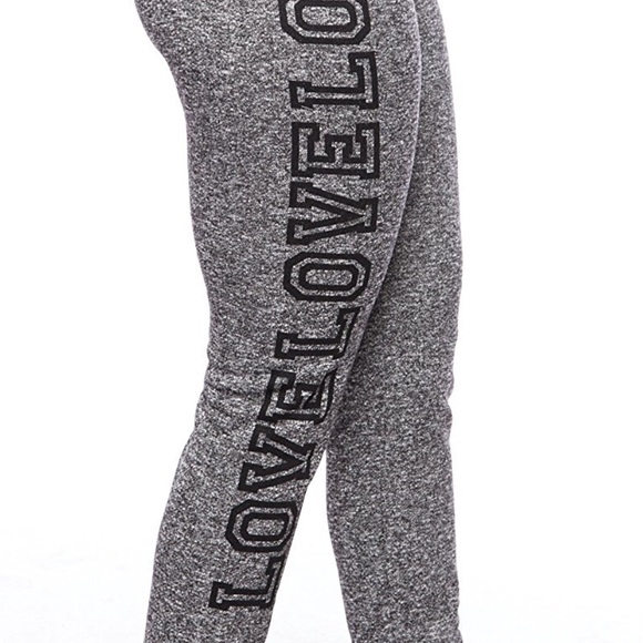 Heather gray Pink Fitted Slim Jogger Pants - Picture 4 of 4